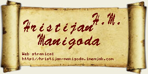 Hristijan Manigoda vizit kartica